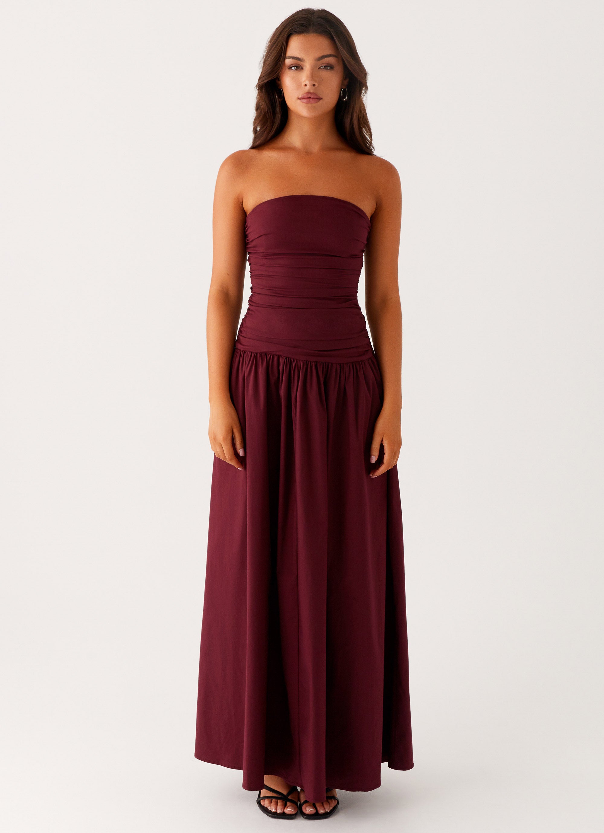 Elise Long Dress Carmel Elegance