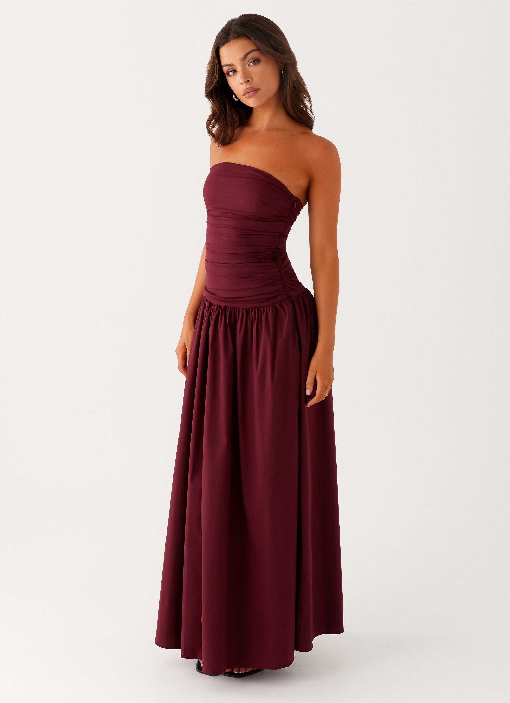 Elise Long Dress Carmel Elegance