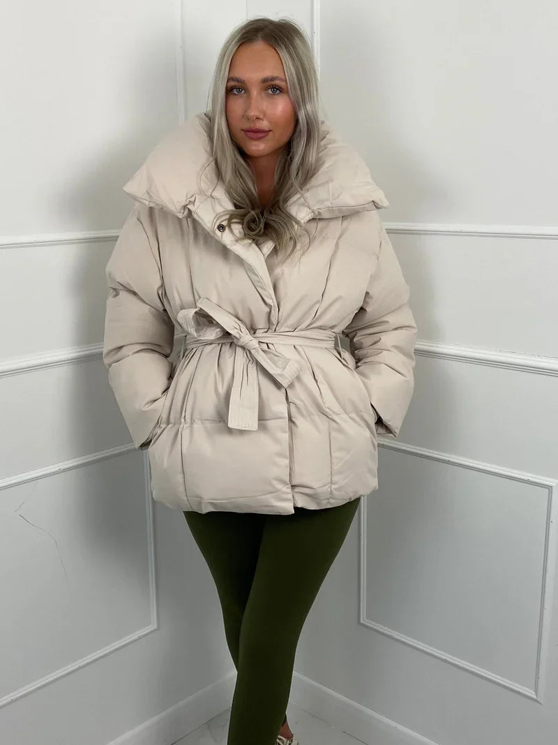 Karly Short Belted Puffer Jacket