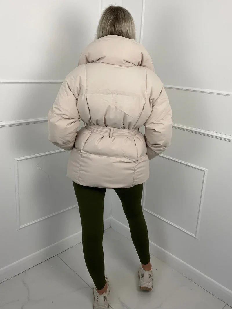 Karly Short Belted Puffer Jacket