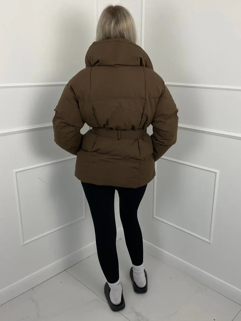 Karly Short Belted Puffer Jacket