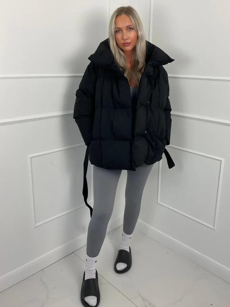 Karly Short Belted Puffer Jacket