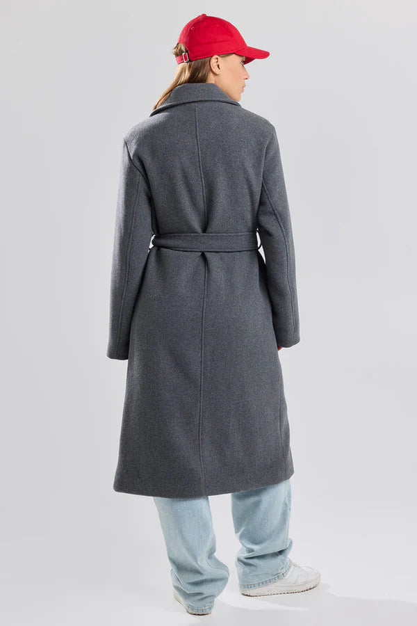 Remy Long Elegant Belted Jacket