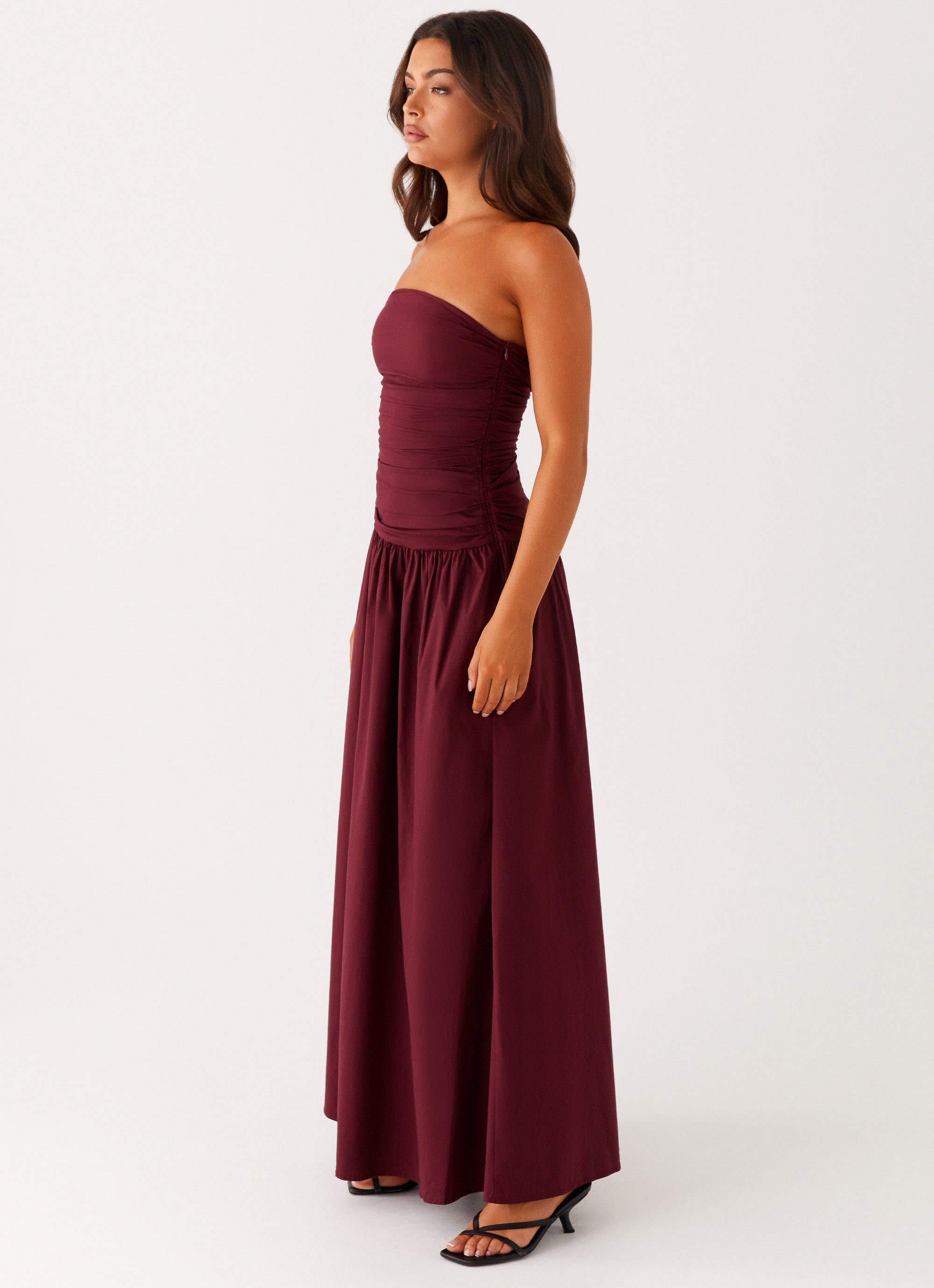 Elise Long Dress Carmel Elegance