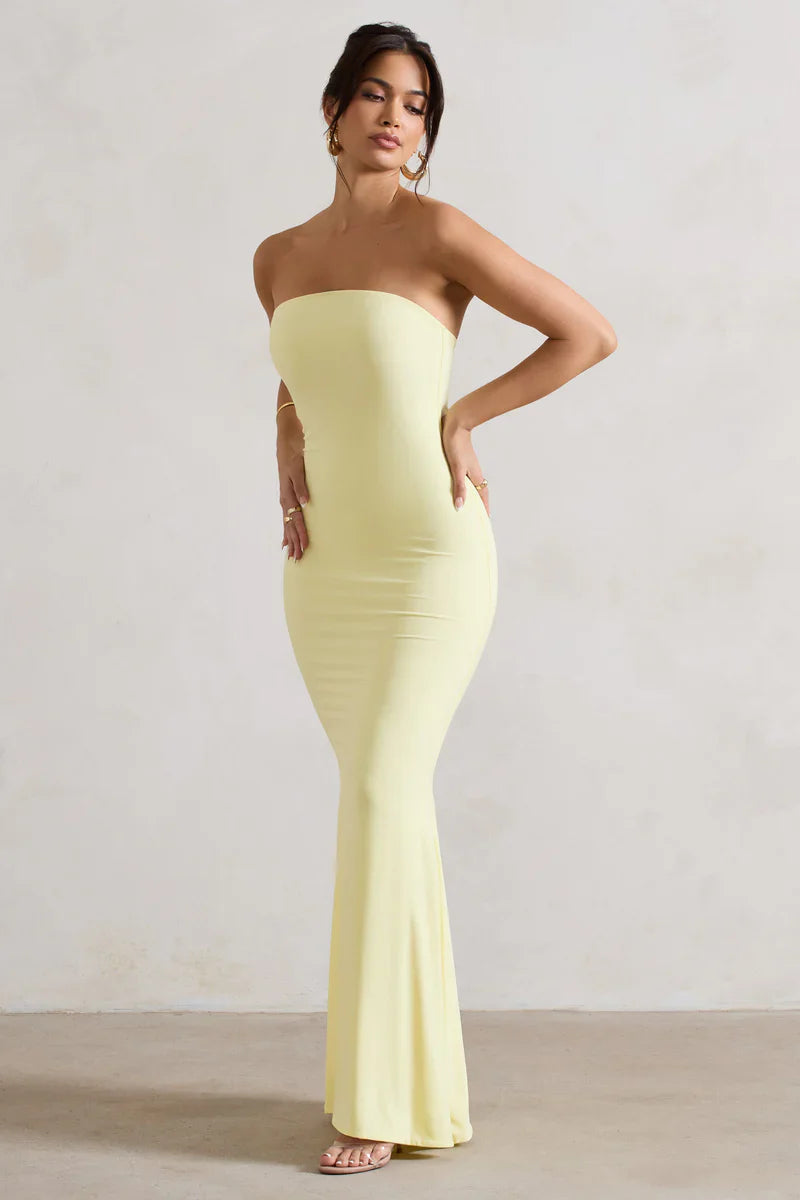 Lemon Luxe Bandeau Dress