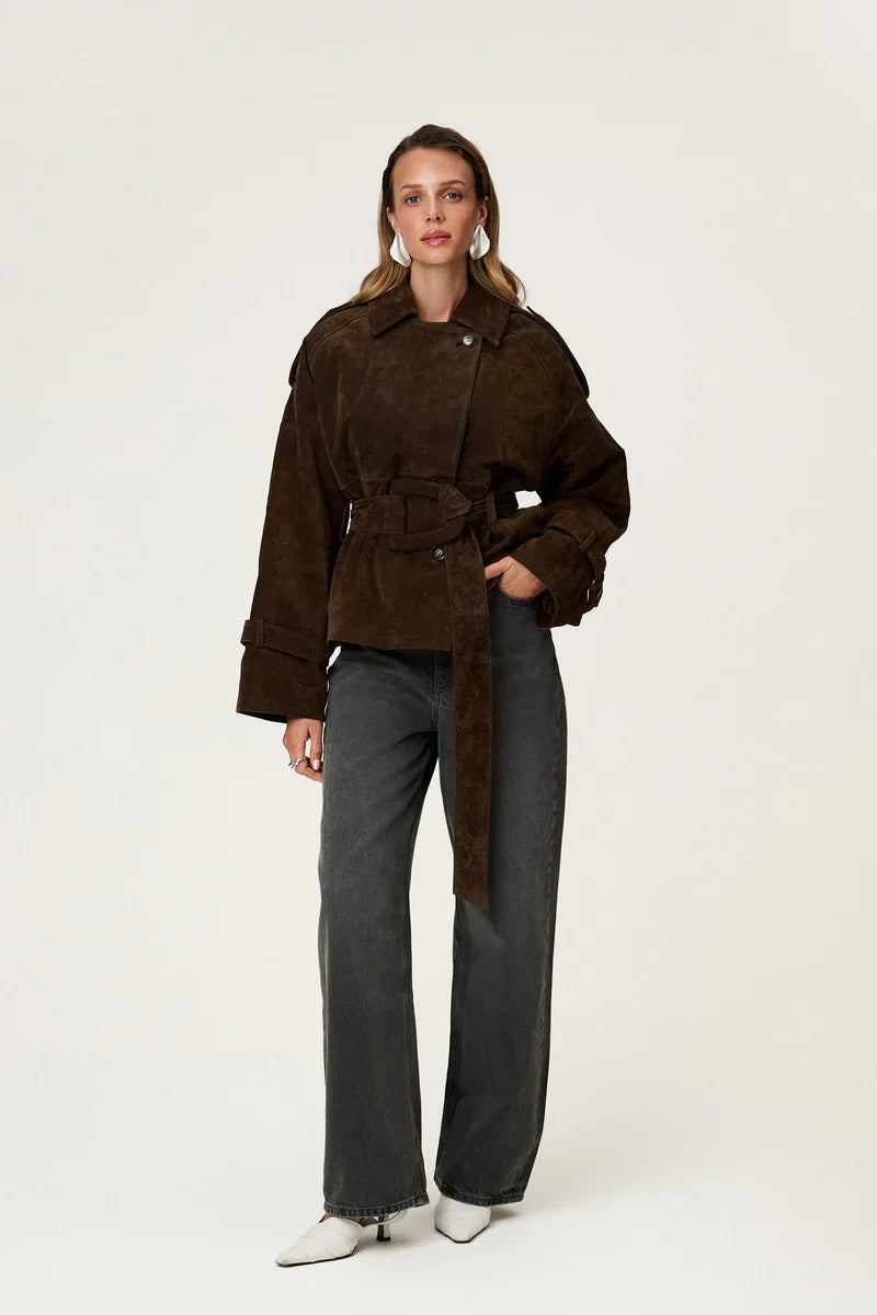 Caza Cropped Trench Coat